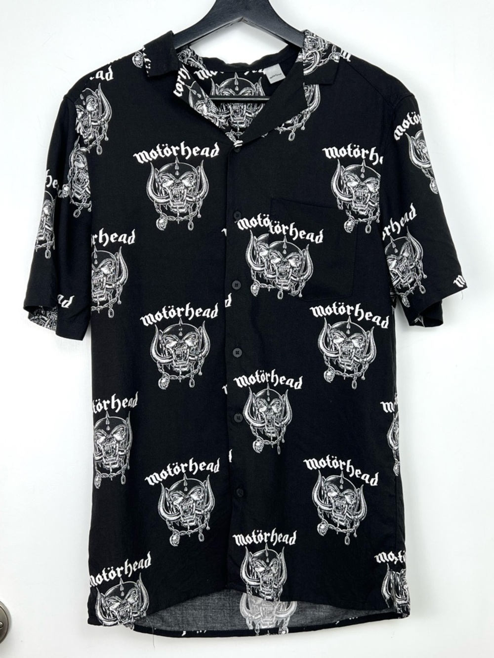 Motörhead X H&M SOLD OUT All Over Print Shirt S Black & White Moto Streetwear